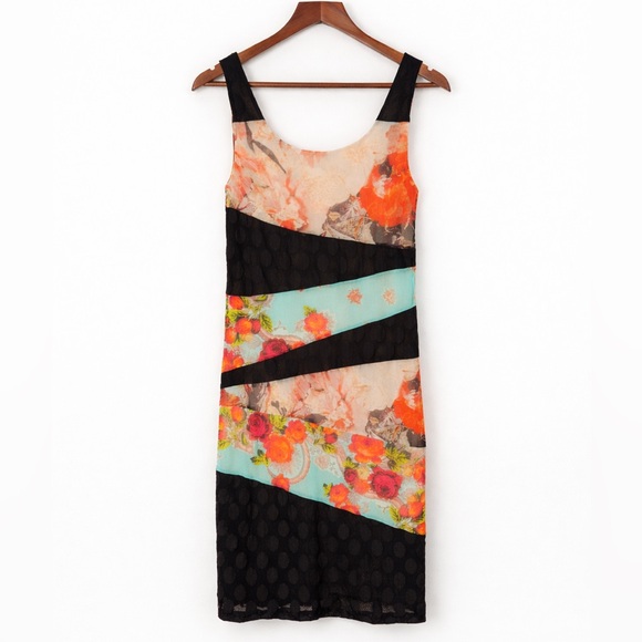 Jean Paul Gaultier Dresses & Skirts - Vintage Jean Paul Gaultier Soleil Fuzzi Patchwork Mesh Dress 90s/2000s /L